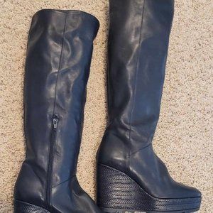 Castaner -1927- Leather Woven Wedge Heel Platform Boots